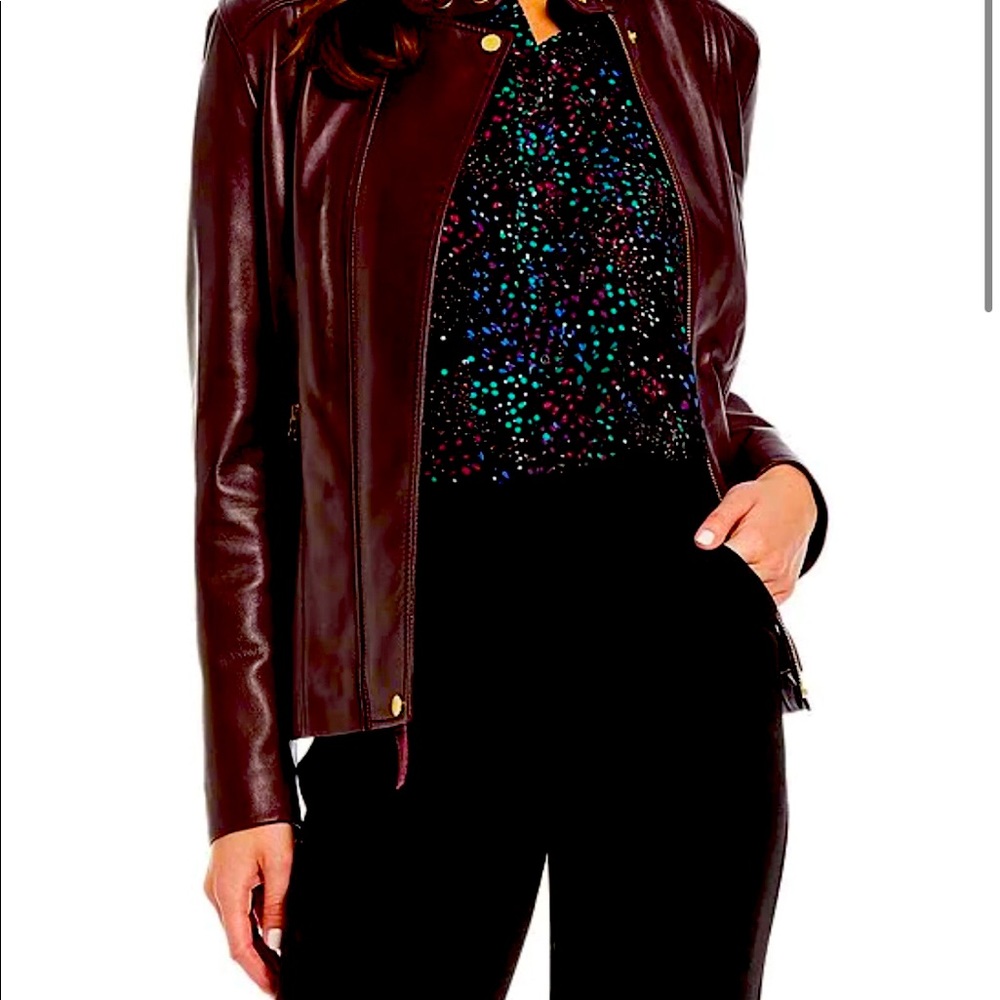 Dillard’s Investments Genuine Leather Moto Jacket